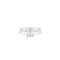 9ct White Gold, 1.00ct Emerald Cut Cubic Zirconia Wed-fit Solitaire Ring