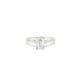 9ct White Gold, 1.00ct Emerald Cut Cubic Zirconia Wed-fit Solitaire Ring