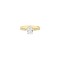 9ct Yellow Gold, 1.00ct Oval Cubic Zirconia Wed-fit Engagement Ring