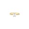 9ct Yellow Gold, 1.00ct Emerald Cut Cubic Zirconia Wed-fit Engagement Ring