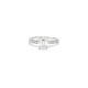 9ct White Gold, 1.00ct Emerald Cut Cubic Zirconia Wed-fit Engagement Ring