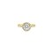 9ct Yellow Gold, 1.00ct Round Cubic Zirconia Wed-fit Halo Ring