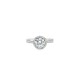 9ct White Gold, 1.00ct Round Cubic Zirconia Wed-fit Halo Ring