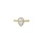 9ct Yellow Gold, 1.00ct Pear Shape Cubic Zirconia Wed-fit Halo Ring