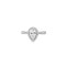 9ct White Gold, 1.00ct Pear Shape Cubic Zirconia Wed-fit Halo Ring