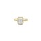 9ct Yellow Gold, 1.00ct Emerald Cut Cubic Zirconia Wed-fit Halo Ring