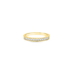 9ct Yellow Gold, Half Eternity Cubic Zirconia Ring