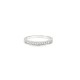 9ct White Gold, Half Eternity Cubic Zirconia Ring