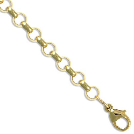 9ct Yellow Gold 3.4mm Round Belcher Bracelet