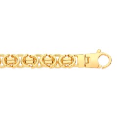 9ct Yellow Gold 6.2mm Flat Byzantine Chain