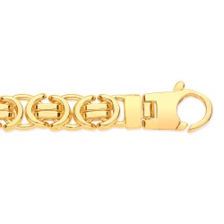 9ct Yellow Gold 8.7mm Flat Byzantine Chain