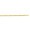 9ct Yellow Gold 3.5mm Faceted Flat Figaro Chain