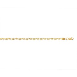 9ct Yellow Gold 2.9mm Twisted Infinity Chain