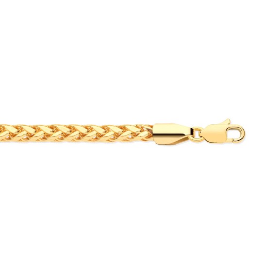 9ct Yellow Gold 3.5mm Hollow Triple Spiga Chain
