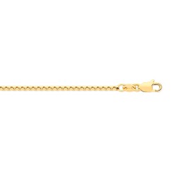 9ct Yellow Gold 1.6mm Hollow Box Belcher Bracelet