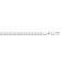9ct White Gold 3.4mm Flat Faceted Curb Bracelet