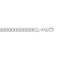 9ct White Gold 4.4mm Flat Faceted Curb Chain