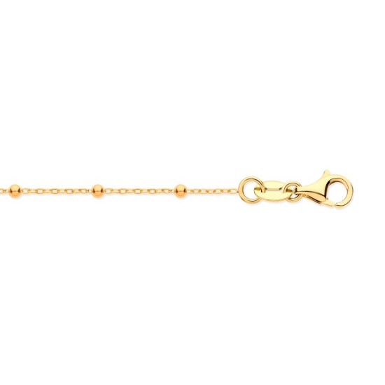 9ct Yellow Gold 2.0mm Bead & Link Chain