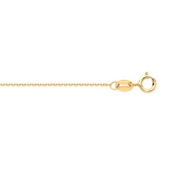 18ct Yellow Gold 0.8mm Diamond Cut Trace Chain