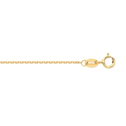 18ct Yellow Gold 1.0mm Diamond Cut Trace Chain