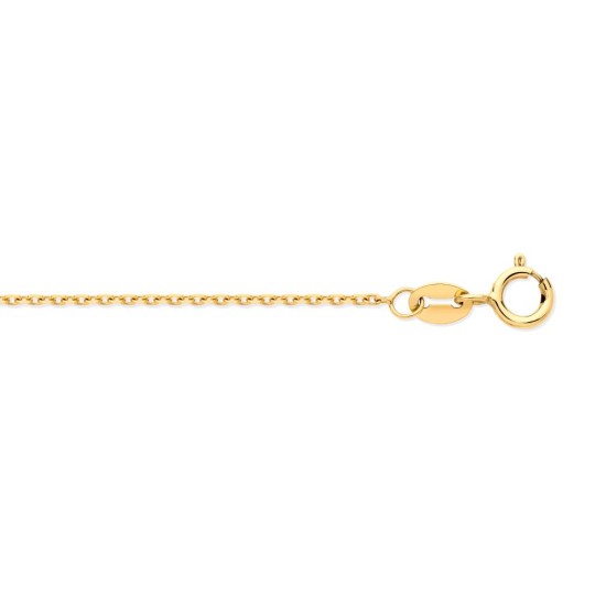 18ct Yellow Gold 1.0mm Diamond Cut Trace Chain