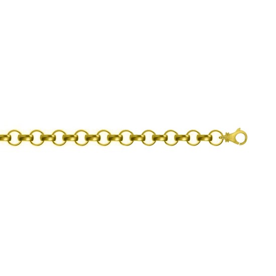 9ct Yellow Gold 8.8mm Cast Plain Belcher Bracelet