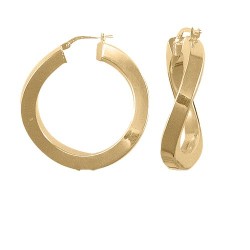 925 Silver 14K Gold Plated Formed Hoop Earrings