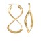 925 Silver 14K Gold Plated Polished Figure of Eight Hoop Earrings