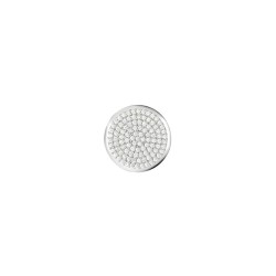 925 Silver Half Sovereign Size CZ Set Disc Insert
