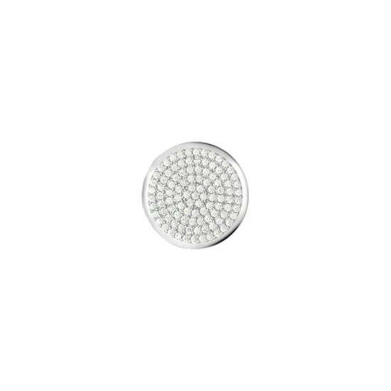 925 Silver Full Sovereign Size CZ Set Disc Insert