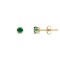 9ct Yellow Gold 3mm Claw-set Green CZ Studs