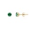 9ct Yellow Gold 4mm Claw-set Green CZ Studs