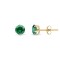 9ct Yellow Gold 5mm Claw-set Green CZ Studs