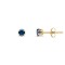 9ct Yellow Gold 3mm Claw-set Blue CZ Studs