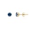 9ct Yellow Gold 4mm Claw-set Blue CZ Studs