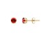 9ct Yellow Gold 4mm Claw-set Red CZ Studs