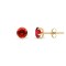 9ct Yellow Gold 5mm Claw-set Red CZ Studs