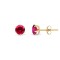9ct Yellow Gold 5mm Claw-set Hot-pink CZ Studs