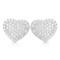 925 Silver CZ Set Heart Studs