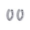 925 Silver CZ Set Huggie Earrings