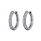 925 Silver CZ Set Huggie Earrings