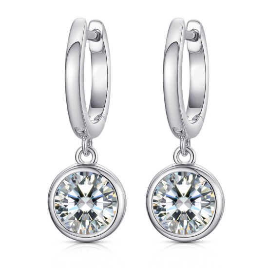 925 Silver Solitaire Drop Earrings