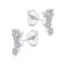 925 Silver Graduated Trilogy Drop Earrings