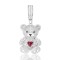 925 Silver CZ Set Teddy Pendant