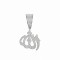 925 Silver CZ Set Allah Pendant