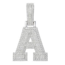 925 Silver CZ Set Initial A