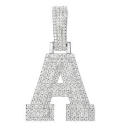 925 Silver CZ Set Initial A