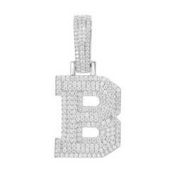 925 Silver CZ Set Initial B