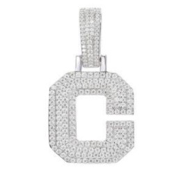 925 Silver CZ Set Initial C