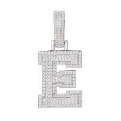 925 Silver CZ Set Initial E